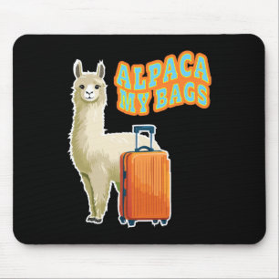 Lustiges Alpaka Meine Bygs Reise Flugbegleiter Kre Mousepad