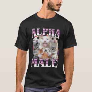 Lustiges Alpha-Männchen-Katzen-Shirt, Hilarisches T-Shirt