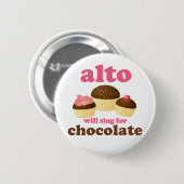 Lustiges Alt-Schokoladen-Zitat-Musik-Geschenk Button (Vorne & Hinten)
