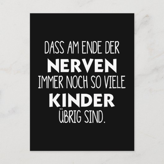 Lustiges Am Ende der Nerven Postkarte (Vorderseite)