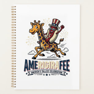 Lustiges Amerigiraffee Patriotisches Giraffe Hot D Planer