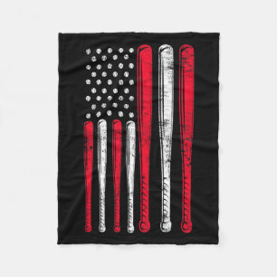 Lustiges Amerikanisches Flagge Baseball Team Premi Fleecedecke