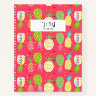 Lustiges Ananas-Muster Personalisiert Notizblock