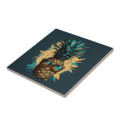 Lustiges Ananas Obst Fliese (Seite)