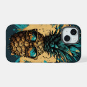 Lustiges Ananas Obst iPhone 15 Hülle (Rückseite (Horizontal))
