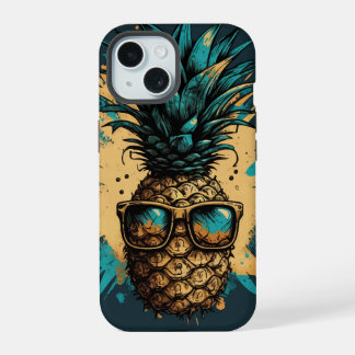 Lustiges Ananas Obst iPhone 15 Hülle