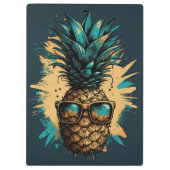 Lustiges Ananas Obst Klemmbrett (Rückseite)