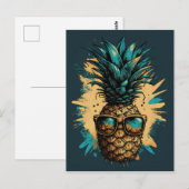 Lustiges Ananas Obst Postkarte (Vorne/Hinten)
