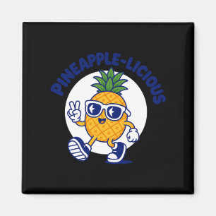Lustiges Ananas-Shirt Hübsche tropische Früchte Ca Magnet