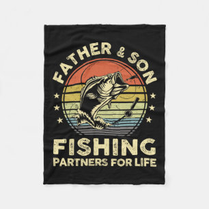 Lustiges Angel-Shirt Vater Sohn passend B Fisch Pa Fleecedecke