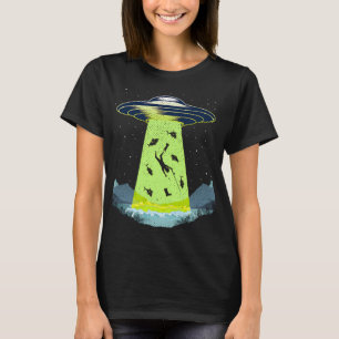 Lustiges Angel-UFO-Alien-Angler-See-Angeln T-Shirt