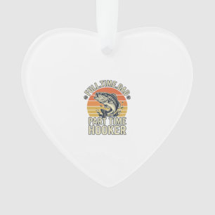 Lustiges Angel-Vater Vintage-Bass-Shirt-Design (2) Ornament