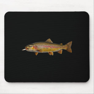 Lustiges Angeln Fischer Forelle Fisch Rauchen Mousepad