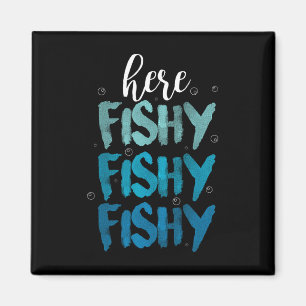 Lustiges Angeln hier Fischliebe Sommer See Geschen Magnet