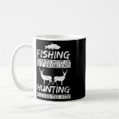 Lustiges Angeln Jagd löst Problem Fisch Hirsch Gro Kaffeetasse (Links)