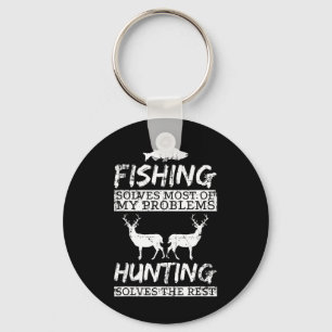 Lustiges Angeln Jagd löst Problem Fisch Hirsch Gro Schlüsselanhänger