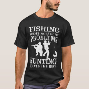 "Lustiges Angeln Jagen für Jäger und Fischer" T-Shirt