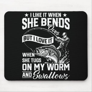Lustiges Angeln, so wie wenn sie sich bückt, aber Mousepad