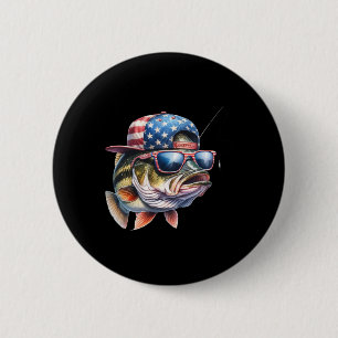 Lustiges Angeln und Fischer-Geschenk Amerikanische Button