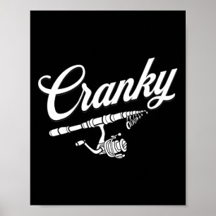Lustiges Angelrollen-Witz-Shirt Poster