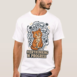 Lustiges ängstliches Katze T-Shirt