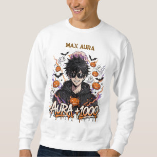 Lustiges Anime-Halloween-Jungen-Aura-Plus-1000-Spo Sweatshirt