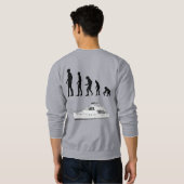 Lustiges anpassbares Evolution- & Boots-T-Shirt Sweatshirt (Schwarz voll)