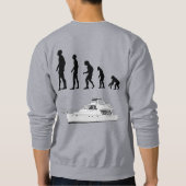 Lustiges anpassbares Evolution- & Boots-T-Shirt Sweatshirt (Rückseite)