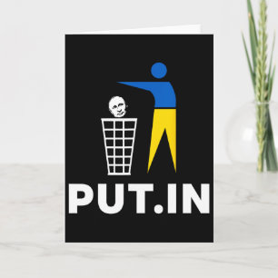 Lustiges Anti-Putin-Meme Put.in Unterstützt-Ukrain Karte