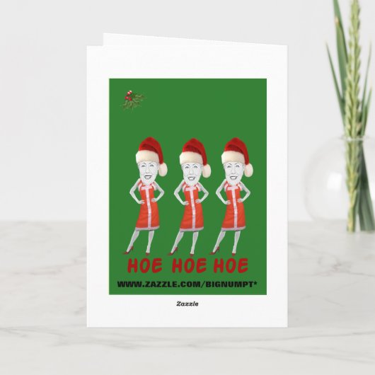 Lustiges Antihillary-Weihnachten Feiertagskarte (Rückseite)