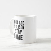 Lustiges antisoziales Geschenk Kaffeetasse (Vorderseite Links)