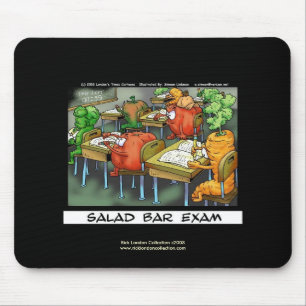 Lustiges Anwalt Cartoon-Mauspad  "Salatbar-Prüfung Mousepad