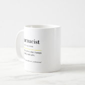 Lustiges Apotheker-Definitions-Geschenk Kaffeetasse (Vorderseite Links)