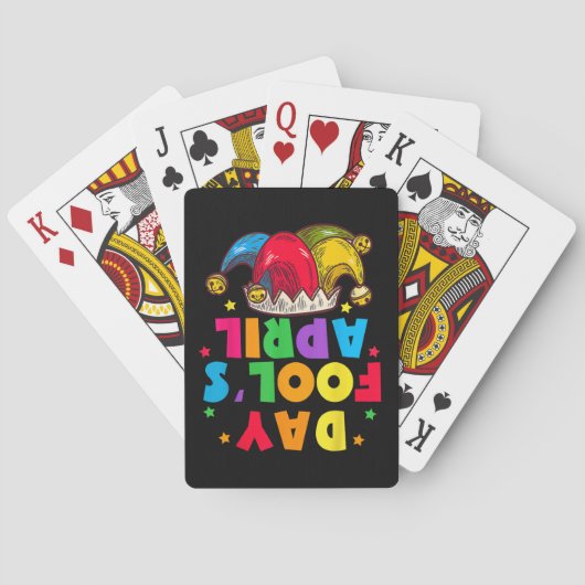 Lustiges Aprilscherz-Set 1. April Witze Spielkarten (Rückseite)
