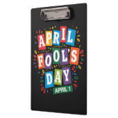 Lustiges Aprilscherz-Streich-Set Klemmbrett (Links)