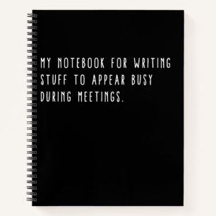 Lustiges Arbeitsmaterial, um bei Meetings beschäft Notizblock