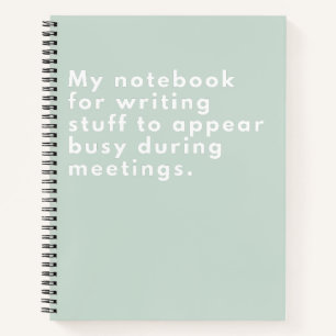 Lustiges Arbeitsmaterial, um bei Meetings beschäft Notizblock