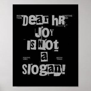 Lustiges Arbeitsshirt Lieber Hr, Freude Ist Kein S Poster