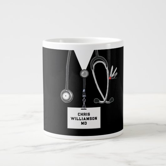 Lustiges Arztgeschenk Jumbo-Tasse (Vorderseite)