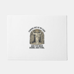 Lustiges Auferstehungshöhle Vintage-Stich-Shirt De Fußmatte