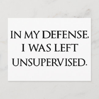 Lustiges Ausrede-Zitat Witty Manly Typography Zita Postkarte
