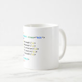 Lustiges Aussenseiter-Sandwich BLT HTML Kaffeetasse (VorderseiteRechts)
