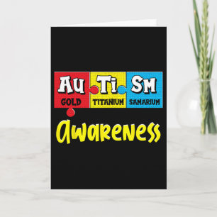 Lustiges Autism Awareness Puzzle Chemische Periode Karte