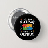 Lustiges Autismus-Bewusstsein Kinder Autistisches Button (Vorne & Hinten)
