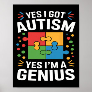 Lustiges Autismus-Bewusstsein Kinder Autistisches Poster