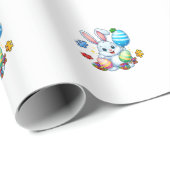 Lustiges Autismus-Bewusstsein-Puzzle-Osterhase-Eie Geschenkpapier (Rolleneckpunkt)