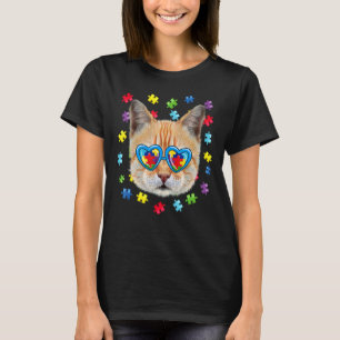 Lustiges Autismus-Katz-Rätsel Sonnenbrille Autismu T-Shirt