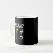 Lustiges Auto 6 Dinge, die ich in meiner Freizeit  Kaffeetasse (Vorderseite Links)
