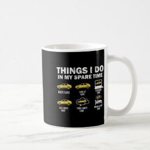Lustiges Auto 6 Dinge, die ich in meiner Freizeit Kaffeetasse