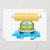 Lustiges Auto in eine Waschanlage-den Einladungen (Vorne/Hinten)